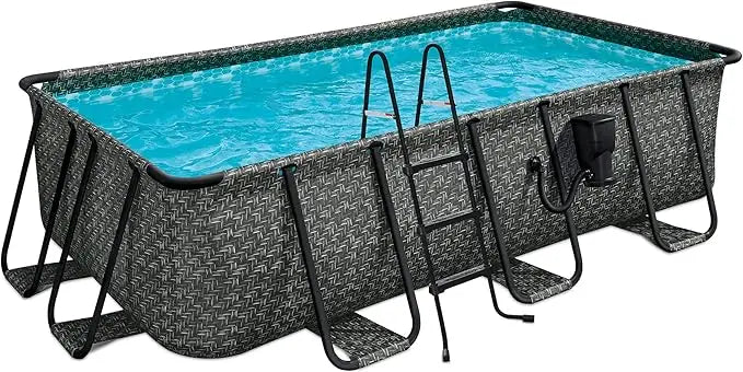24' x 12' x 52" Oasis Designer Rectangular Frame Outdoor above Ground Swimming Pool