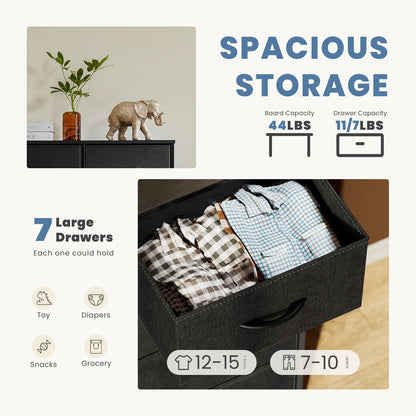 Desser For Bedroom With 7 Drawers Organized Storage
