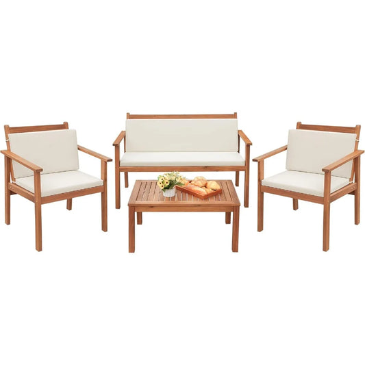 4 Piece Outdoor patio Table Chair Set