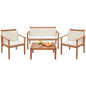 4 Piece Outdoor patio Table Chair Set