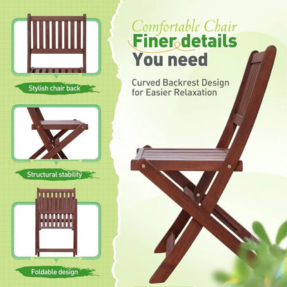 Indoor outdoor 5 Piece Patio Dining Set Acacia Wood